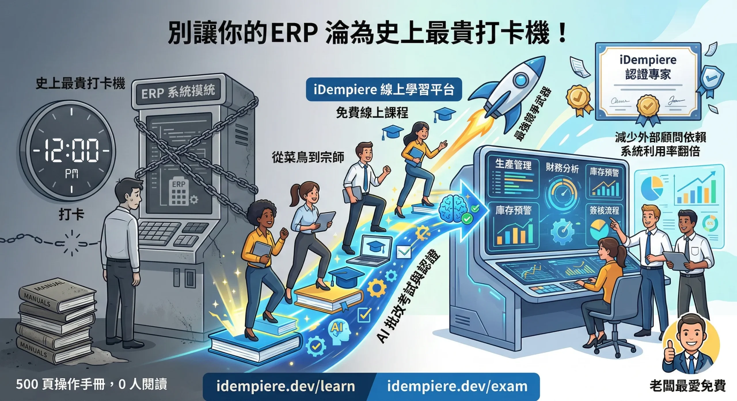 別讓你的ERP淪為史上最貴打卡機 - iDempiere 線上學習平台